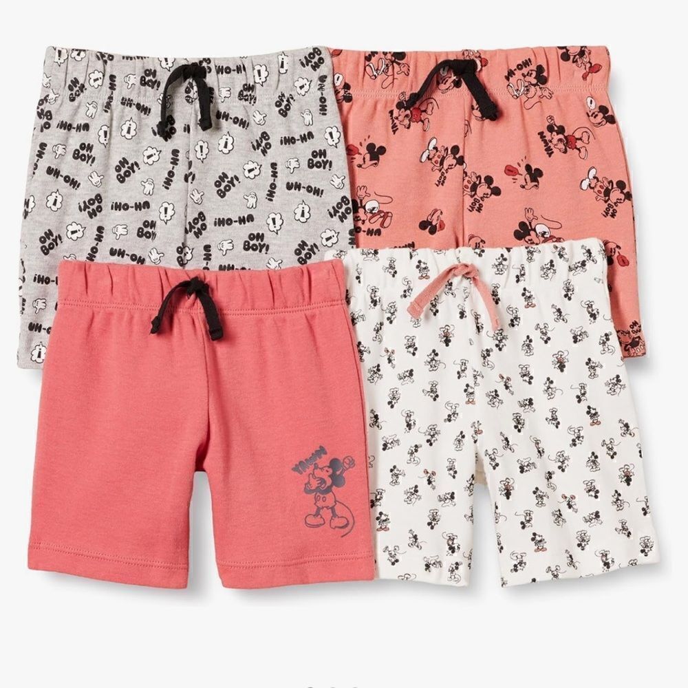 Amazon Essentials Disney Unisex Baby Shorts Multi 9 Month NWT